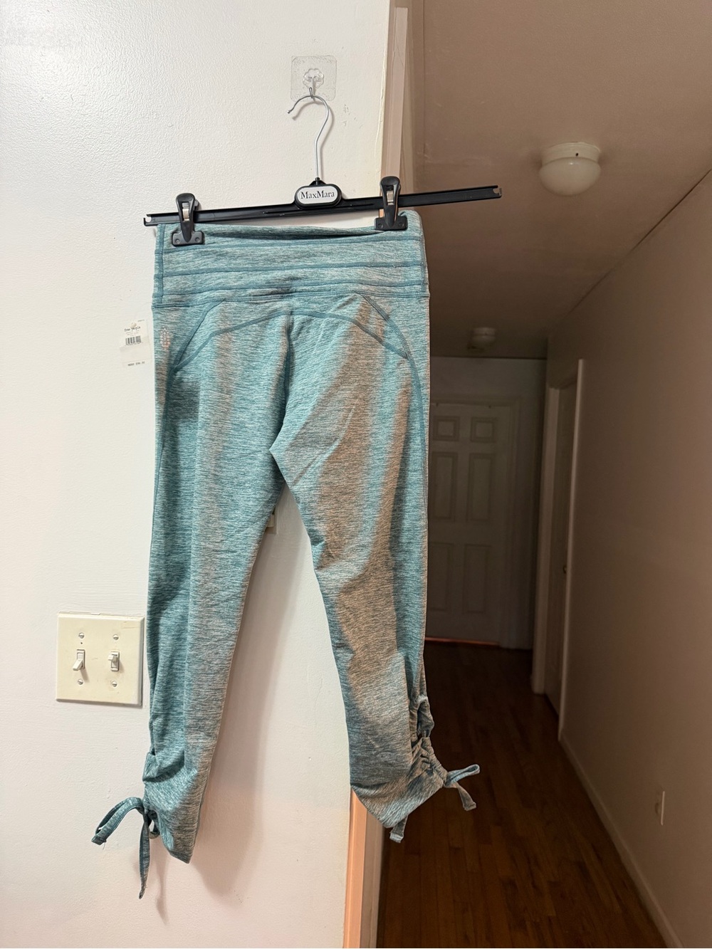 Free People Kids Teal Capri Leggings with Tie Cuffs